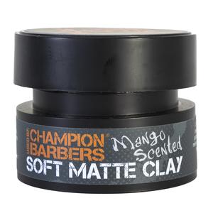 Champion Barbers Hair Wax for Men-Matt Hair Clay Men 80ml- Achieve Effortless Hairstyles Using Our Matte Hair Wax with Strong Hold and Natural Matt Finish Styling Wax (Mango Scented) Gel Haircare