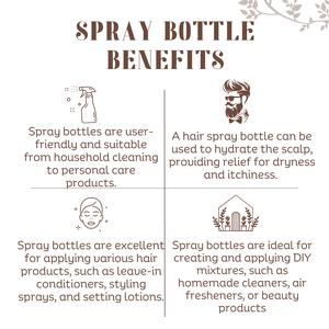 Champion Barbers High Ǫuality Plastic Spray Bottle, 500ml, Amber Color, Fine Mist, Continuous Spray, Multi-Purpose - Ideal Spray bottles for Salons, Barbers, Whiskey-Themed Organiser Canister