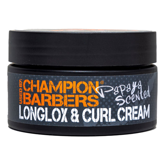 Champion Barbers – LongLox and Curl Cream for Men | 100ml | All-in-One Curly and Long Hair Styling Solution (Papaya Scented)
