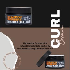 Champion Barbers 100ml Curl Defining Cream, Styling Curl Cream Suitable for All Hair Types Curly Hair Gel, Elevate Your Hair Curls with Exotic Papaya Fragrance, Scented Curling Cream Men Haircare